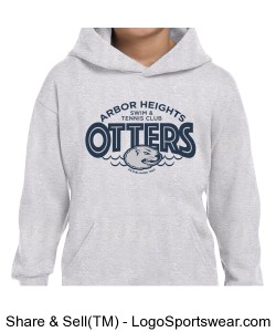 Ash Otter Youth Hoodie Design Zoom